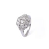 Bague art-déco "La Classique" en or blanc avec diamants