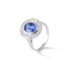 Bague art-déco saphir de Ceylan et diamants