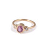 Bague saphir rose en or jaune