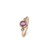 Bague saphir rose en or jaune