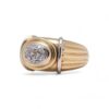 Bague Boucheron de la collection "Jaïpur", en or jaune et blanc, avec pavage de diamants taille brillant.