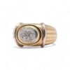 Bague Boucheron de la collection "Jaïpur", en or jaune et blanc, avec pavage de diamants taille brillant.