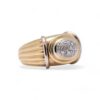 Bague en or bicolore Boucheron, collection "Jaïpur", avec un pavage de diamants taille brillant, référence I19.