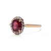 Vue du rubis central et des diamants G-VS en entourage - Joaillerie Nantes