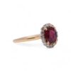 Bague marguerite avec rubis et or jaune - Joaillerie Nantes