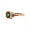 Bague tourmaline en or jaune RPC avec diamants – Joaillerie Nantes