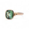Bague tourmaline coussin en or jaune avec tourmaline afghane – Joaillerie Nantes