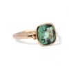Vue de la bague tourmaline coussin en or jaune – Bijoux Nantes