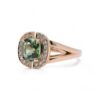Bague tourmaline Afghanistan en or jaune avec pavage de diamants – Bijouterie Nantes