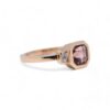 Bague tourmaline rose avec diamants G-VS en or jaune – Joaillerie Nantes
