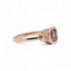 Bague tourmaline rose avec diamants G-VS en or jaune – Joaillerie Nantes