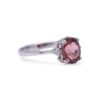 Bague tourmaline rose et diamants avec monture en or blanc – Joaillerie Nantes