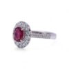Bague rubellite et diamants G-VS en or blanc – Fiançailles Nantes