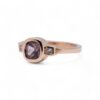 Bague saphir rose coussin en or jaune avec diamants princesse – Bijouterie Nantes
