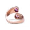 Bague Toi et Moi avec deux saphirs naturels en or rose – Joaillerie Nantes