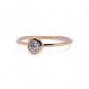 Bague solitaire diamant en or jaune avec serti clos – Bijouterie Nantes