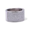 Bague pavage diamant en or blanc avec allure imposante – Bijouterie Nantes