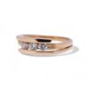 Bague 3 diamants en or jaune avec style minimaliste – Bijouterie Nantes