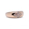 Bague jonc pavage diamant avec monture en or jaune – Bijouterie Nantes