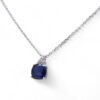 Collier en or blanc avec saphir et diamants – Bijouterie Nantes