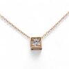 Collier diamant G-VS or jaune serti grain – Collier or Nantes