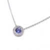 Collier tanzanite et diamants, création artisanale – Joaillerie Nantes