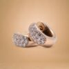 Bijoux élégants : boucles d'oreilles en pavage de diamants H/VS