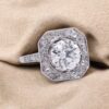 Bijou vintage des années 1930 en platine, modèle Art Déco