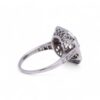 Bague en platine 950, modèle Art Déco avec pierres précieuses