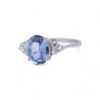 Bague saphir Ceylan et diamants brillants, Nantes