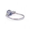 Saphir de Ceylan avec diamants baguettes et brillants, Nantes
