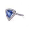 Bague saphir troidia et halo de diamants, Nantes