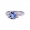 Bague saphir Ceylan et diamants brillants, Nantes