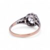 Bague vintage en or jaune et platine, ornée de diamants demi-taille