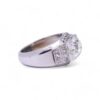 Bague en or blanc avec diamant central 2.00 carats, style Art Déco