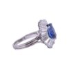 Bijou rare en or blanc avec saphir Ceylan et diamants baguette, Nantes