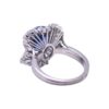 Bague précieuse avec saphir bleu vif et diamants, style classique, Nantes