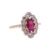 Bague vintage rubis et diamants en or jaune, style marquise, Nantes
