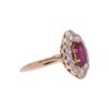Bague marquise avec rubis rouge intense et diamants G-VS, Nantes
