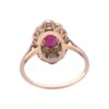 Bague précieuse en or jaune, rubis central et diamants étincelants, Nantes