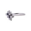 Bague en or blanc avec saphirs et diamants, style vintage, Nantes
