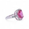Bijou d’exception en spinelle rose et diamants, certificat Bellerophon, Nantes