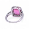 Bague en or blanc avec spinelle 4.47 carats et entourage de diamants, Nantes