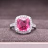 Bijou rare avec spinelle Mahenge vivid pink et diamants, Nantes