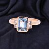 Bijou artisanal en or jaune, aigue-marine et diamants, Nantes