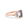 Bague aigue-marine 1.36 carat et diamants taille princesse, Nantes