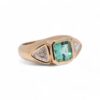 Élégante Bague Avec Émeraude 1.47 Carat Et Diamants, Nantes