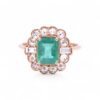 Bague Avec Émeraude Taille Émeraude Et Diamants, Nantes