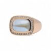 Bague aigue-marine cabochon et diamants, Nantes