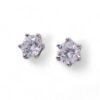 Boucles d’oreilles puces en or blanc et diamants, Nantes